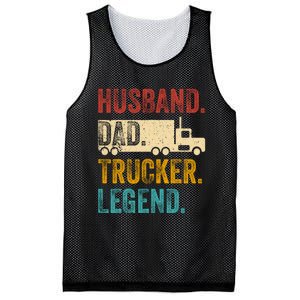 Funny Truck Driver Trucking Men Husband Dad Trucker Legend Mesh Reversible Basketball Jersey Tank