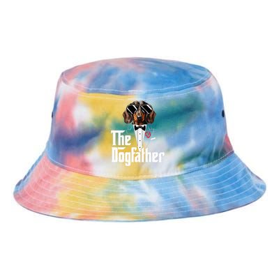 Funny The Dachshund Dog Father Dad Weiner Dog Christmas Tie Dye Newport Bucket Hat