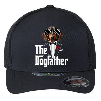 Funny The Dachshund Dog Father Dad Weiner Dog Christmas Flexfit Unipanel Trucker Cap