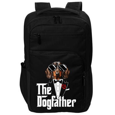Funny The Dachshund Dog Father Dad Weiner Dog Christmas Impact Tech Backpack