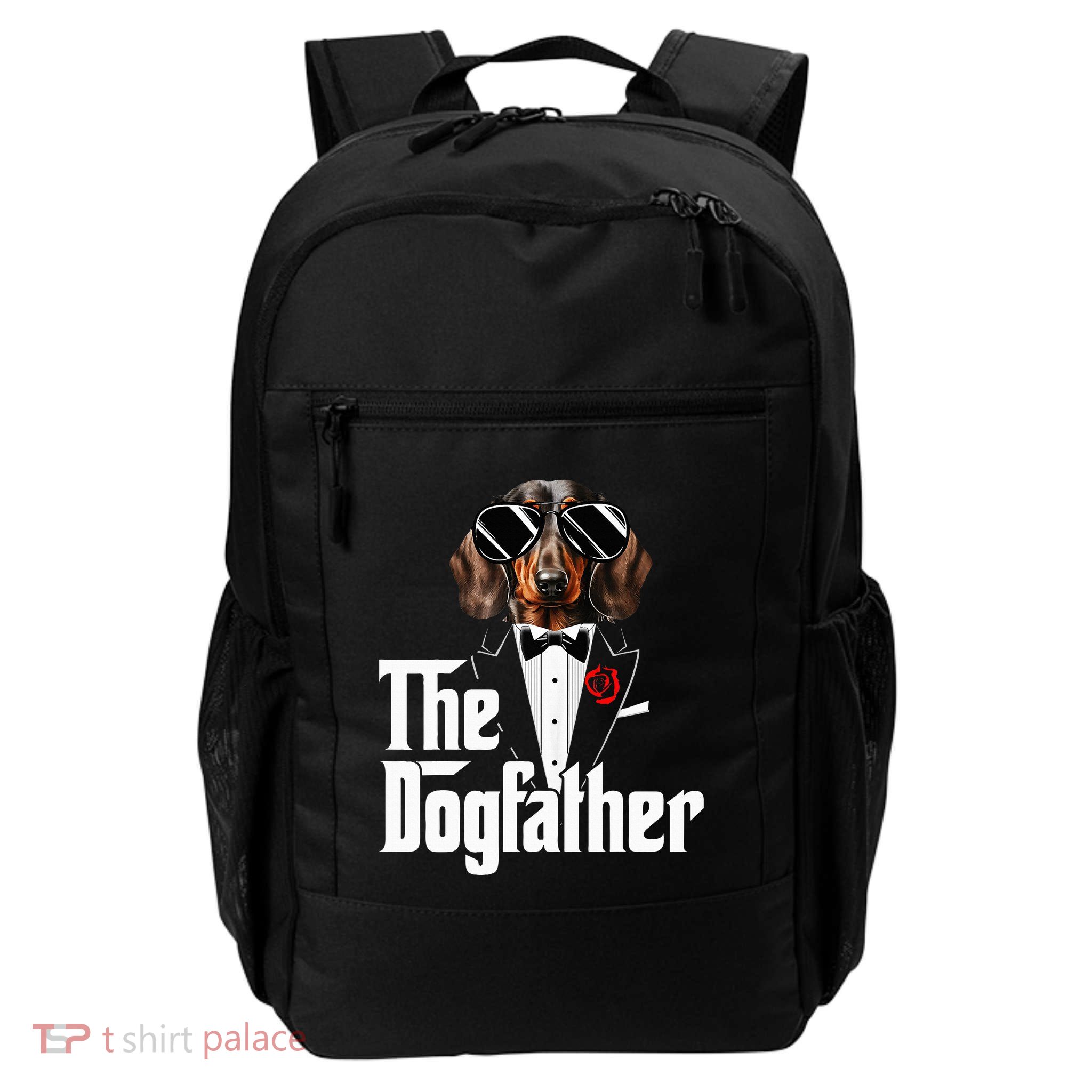 Funny The Dachshund Dog Father Dad Weiner Dog Christmas Backpack