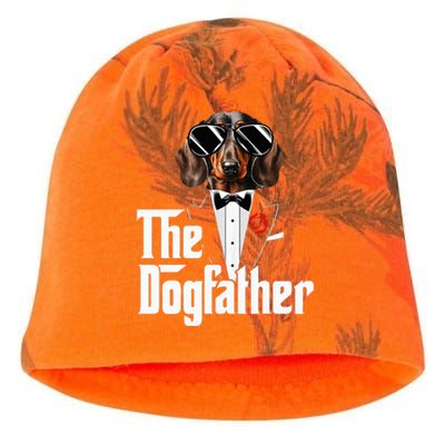 Funny The Dachshund Dog Father Dad Weiner Dog Christmas Kati - Camo Knit Beanie