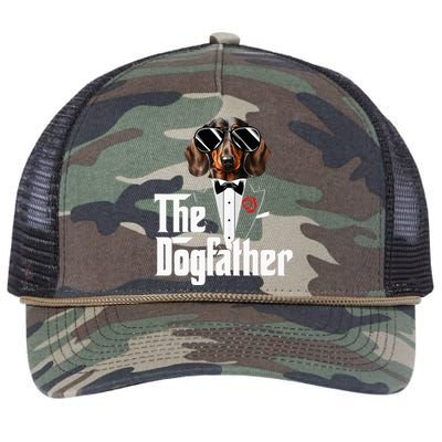 Funny The Dachshund Dog Father Dad Weiner Dog Christmas Retro Rope Trucker Hat Cap