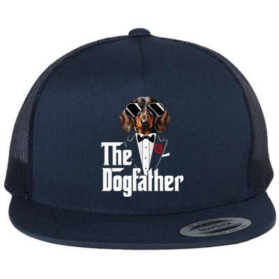 Funny The Dachshund Dog Father Dad Weiner Dog Christmas Flat Bill Trucker Hat