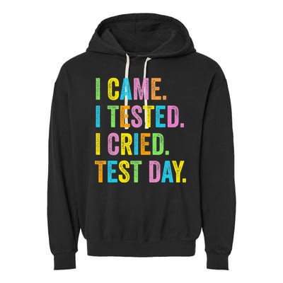 Funny Test Day 2025 Teens Last Day Of School Garment-Dyed Fleece Hoodie