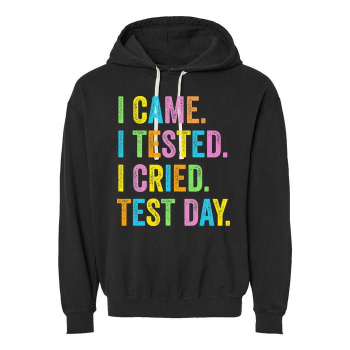 Funny Test Day 2025 Teens Last Day Of School Garment-Dyed Fleece Hoodie
