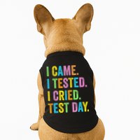 Funny Test Day 2025 Teens Last Day Of School Doggie Tank