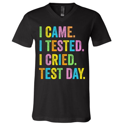 Funny Test Day 2025 Teens Last Day Of School V-Neck T-Shirt