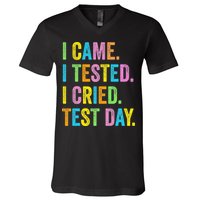 Funny Test Day 2025 Teens Last Day Of School V-Neck T-Shirt