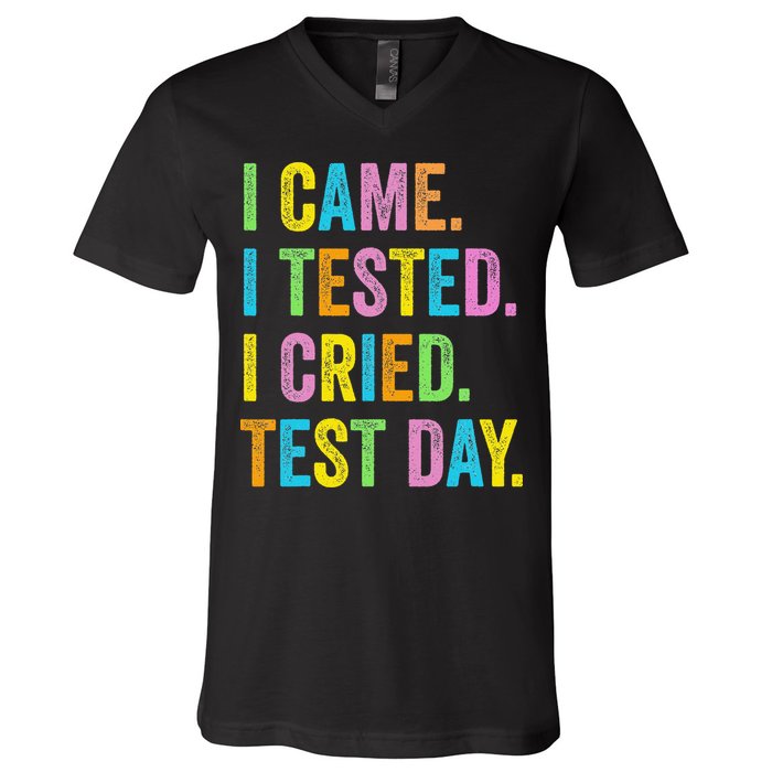 Funny Test Day 2025 Teens Last Day Of School V-Neck T-Shirt