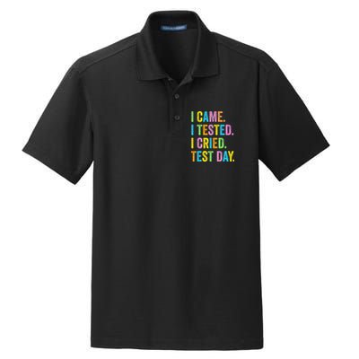 Funny Test Day 2025 Teens Last Day Of School Dry Zone Grid Polo