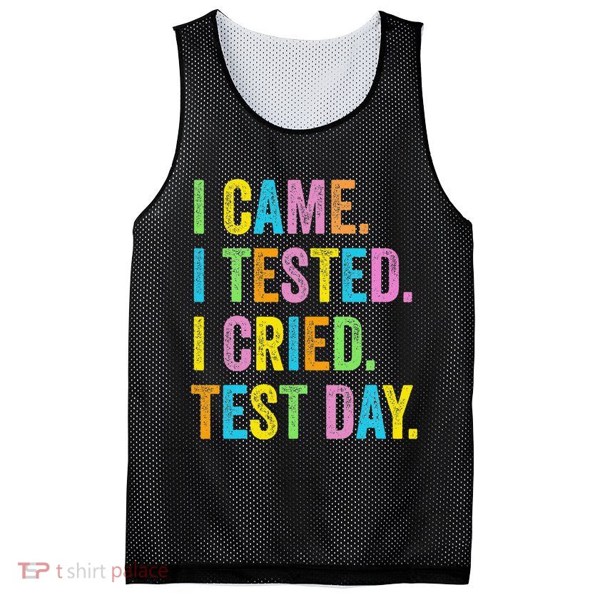 Funny Test Day 2025 Teens Last Day Of School Mesh Reversible Basketball Jersey Tank