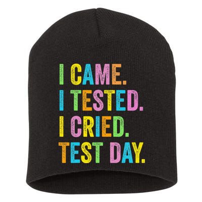 Funny Test Day 2025 Teens Last Day Of School Short Acrylic Beanie