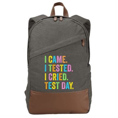 Funny Test Day 2025 Teens Last Day Of School Cotton Canvas Backpack