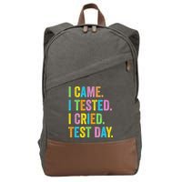 Funny Test Day 2025 Teens Last Day Of School Cotton Canvas Backpack