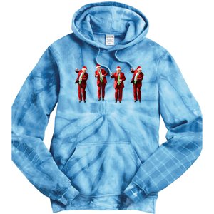 Funny Trump Dance Santa Claus Christmas Xmas Pajamas Tie Dye Hoodie