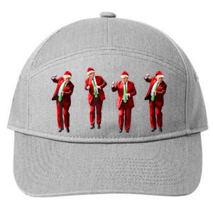 Funny Trump Dance Santa Claus Christmas Xmas Pajamas 7-Panel Snapback Hat