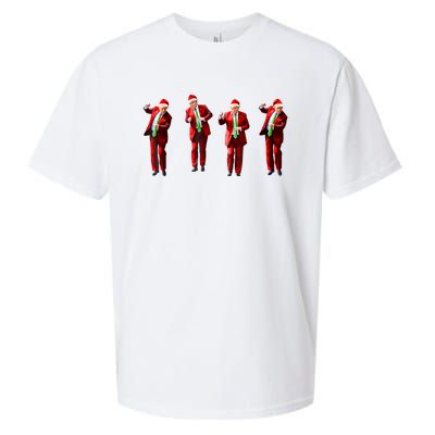 Funny Trump Dance Santa Claus Christmas Xmas Pajamas Sueded Cloud Jersey T-Shirt