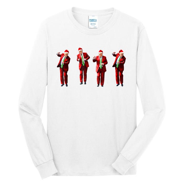 Funny Trump Dance Santa Claus Christmas Xmas Pajamas Tall Long Sleeve T-Shirt