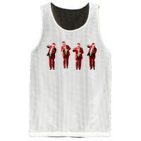 Funny Trump Dance Santa Claus Christmas Xmas Pajamas Mesh Reversible Basketball Jersey Tank