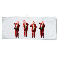 Funny Trump Dance Santa Claus Christmas Xmas Pajamas Large Microfiber Waffle Golf Towel