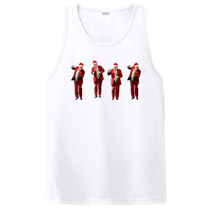 Funny Trump Dance Santa Claus Christmas Xmas Pajamas PosiCharge Competitor Tank