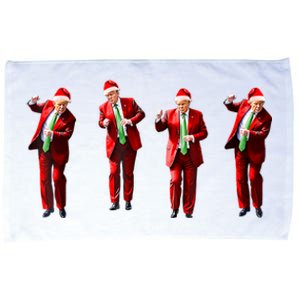 Funny Trump Dance Santa Claus Christmas Xmas Pajamas Microfiber Hand Towel