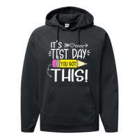 Funny Testing Day ItS Test Day You Got This Teacher Student Performance Fleece Hoodie