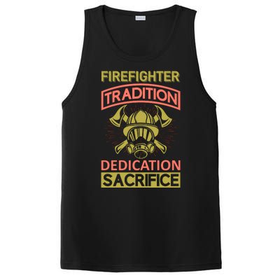 Firefighter Tradition Dedication Sacrifice PosiCharge Competitor Tank