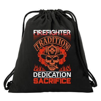 Firefighter Tradition Dedication Sacirfice Drawstring Bag