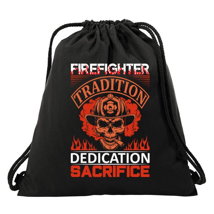 Firefighter Tradition Dedication Sacirfice Drawstring Bag