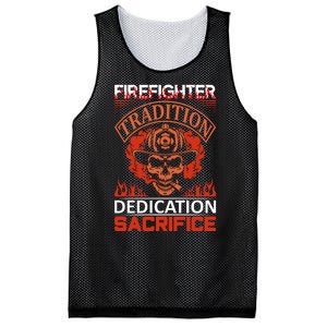 Firefighter Tradition Dedication Sacirfice Mesh Reversible Basketball Jersey Tank