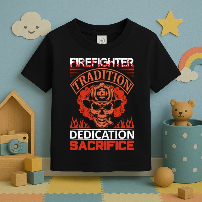 Firefighter Tradition Dedication Sacirfice Toddler T-Shirt