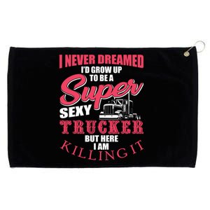 Funny Truck Driver Gift Semi Big Rig Trucking Trailer Truck Gift Grommeted Golf Towel