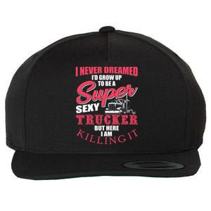 Funny Truck Driver Gift Semi Big Rig Trucking Trailer Truck Gift Wool Snapback Cap