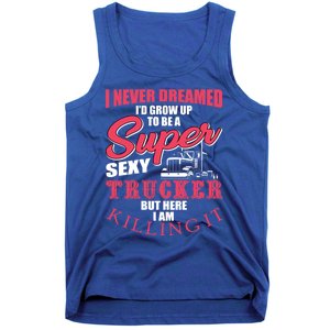 Funny Truck Driver Gift Semi Big Rig Trucking Trailer Truck Gift Tank Top