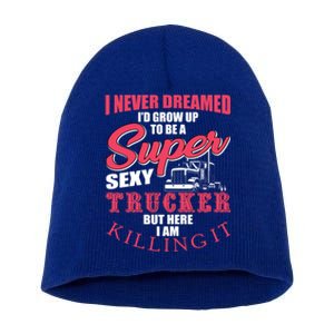 Funny Truck Driver Gift Semi Big Rig Trucking Trailer Truck Gift Short Acrylic Beanie