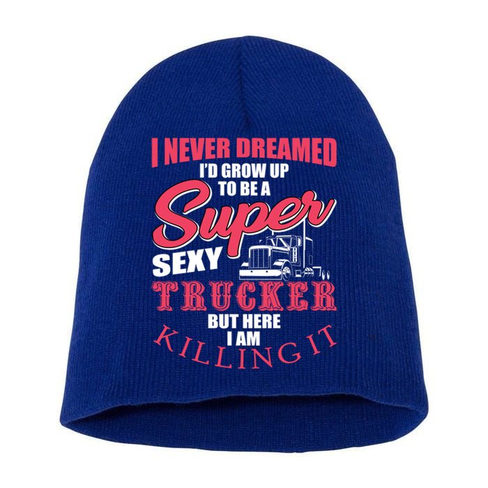 Funny Truck Driver Gift Semi Big Rig Trucking Trailer Truck Gift Short Acrylic Beanie