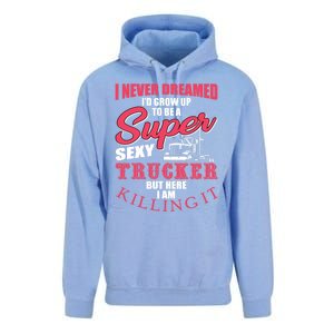 Funny Truck Driver Gift Semi Big Rig Trucking Trailer Truck Gift Unisex Surf Hoodie