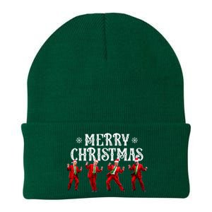 Funny Trump Dance Santa Claus Christmas Xmas Pajamas Holiday Knit Cap Winter Beanie