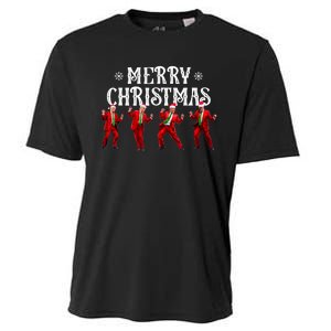 Funny Trump Dance Santa Claus Christmas Xmas Pajamas Holiday Cooling Performance Crew T-Shirt