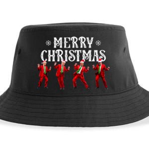 Funny Trump Dance Santa Claus Christmas Xmas Pajamas Holiday Sustainable Bucket Hat