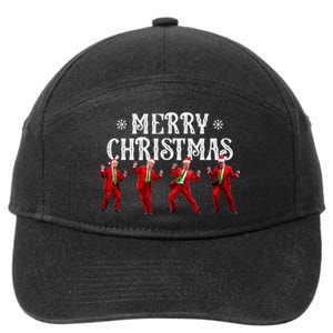 Funny Trump Dance Santa Claus Christmas Xmas Pajamas Holiday 7-Panel Snapback Hat