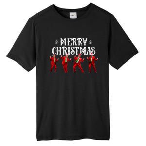 Funny Trump Dance Santa Claus Christmas Xmas Pajamas Holiday Tall Fusion ChromaSoft Performance T-Shirt