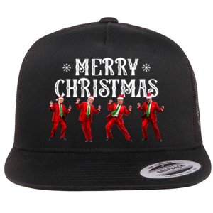 Funny Trump Dance Santa Claus Christmas Xmas Pajamas Holiday Flat Bill Trucker Hat