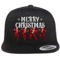 Funny Trump Dance Santa Claus Christmas Xmas Pajamas Holiday Flat Bill Trucker Hat