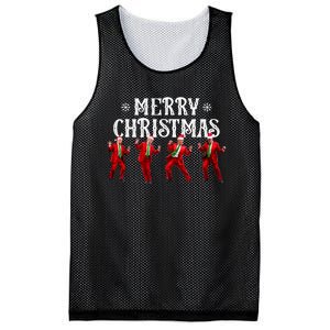 Funny Trump Dance Santa Claus Christmas Xmas Pajamas Holiday Mesh Reversible Basketball Jersey Tank