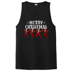 Funny Trump Dance Santa Claus Christmas Xmas Pajamas Holiday PosiCharge Competitor Tank