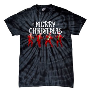 Funny Trump Dance Santa Claus Christmas Xmas Pajamas Holiday Tie-Dye T-Shirt