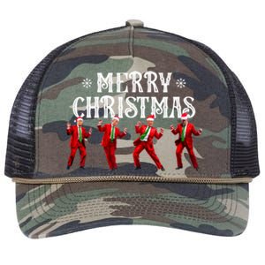 Funny Trump Dance Santa Claus Christmas Xmas Pajamas Holiday Retro Rope Trucker Hat Cap